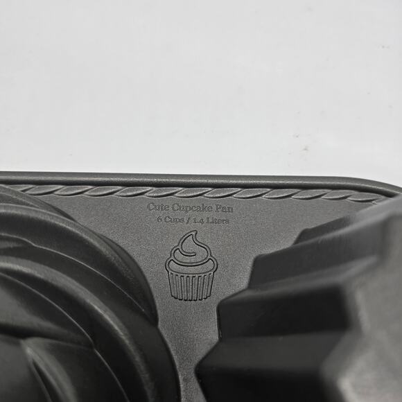 Nordic Ware Giant Non-Stick Cute Cupcake Cake Pan 6 Cups USA Cake Mold Birthday - Picture 4 of 5